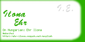 ilona ehr business card